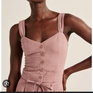Pleated Wide Strap Button-Through Cami